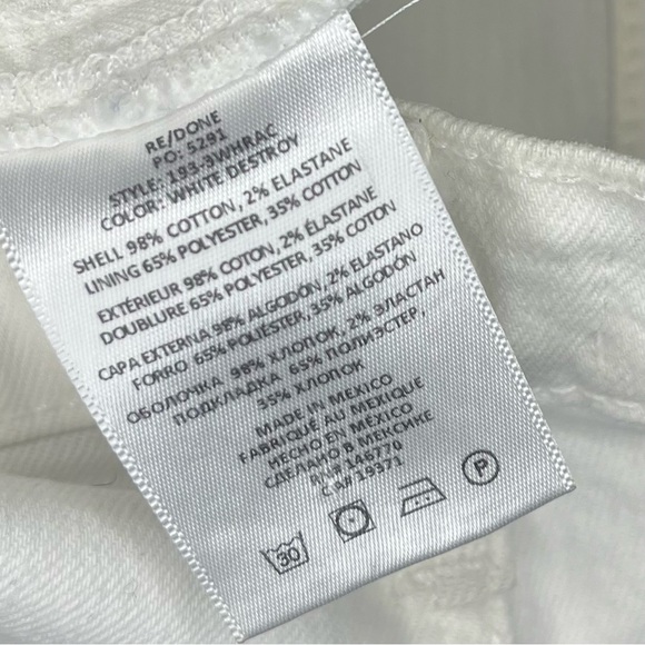 Re/Done NWOT White Jeans! - Picture 4 of 9